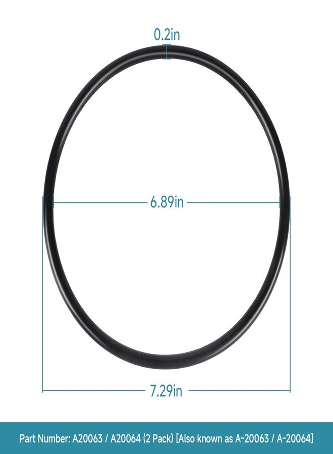 MUGLFPT (2 Pack) A20063 / A20064 Aquarium Filter O-Ring, Suitable for Fluval 304, 305, 306, 307, 404, 405, 406, 407 Canister Filter Motor Head Seal - Image 2